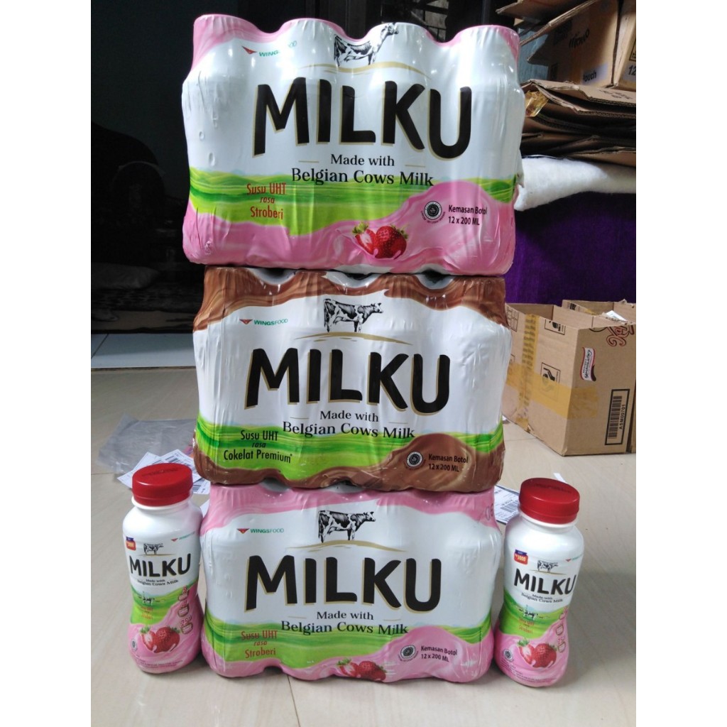 

MILKU Susu Strawberry - Stroberi dan Coklat isi 12pcs
