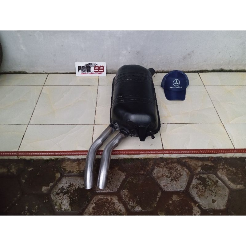 Knalpot Mercedes Benz tabung belakang w124 320E special black coating