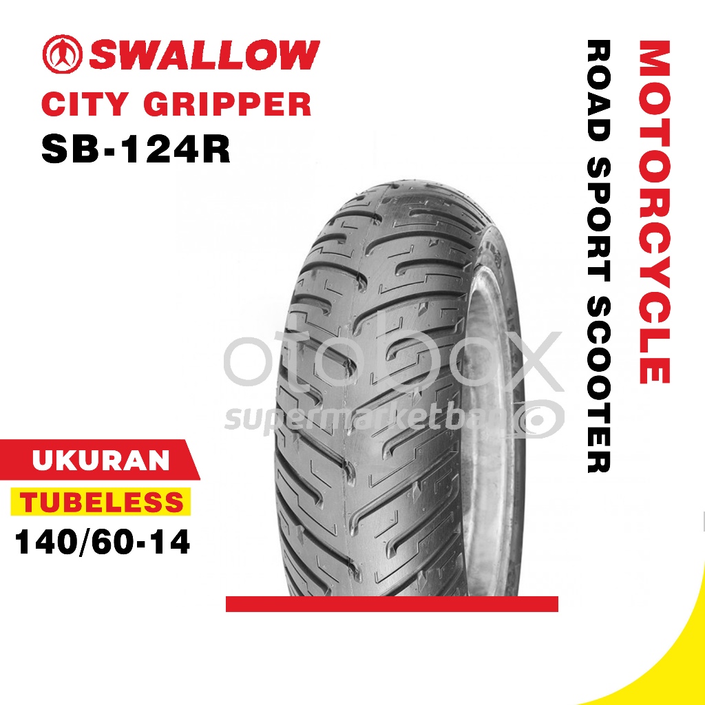 Ban Motor Swallow 140/60-14 Ring 14 Tubeless SB-124R CITY GRIPPER