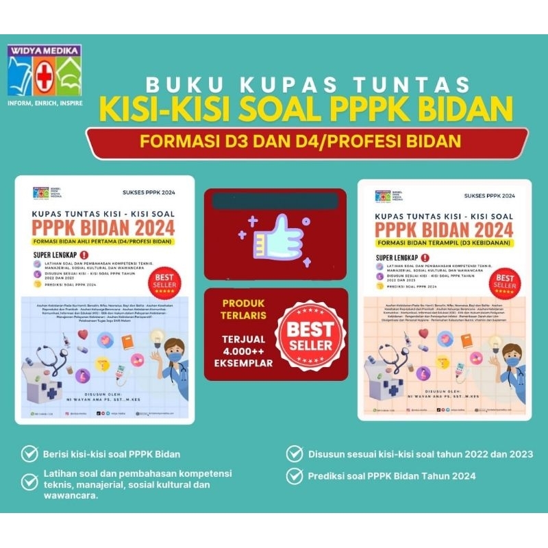Buku Kupas Tuntas Kisi-Kisi Soal PPPK Bidan 2024 (D3 dan D4/Profesi) Widya Medika