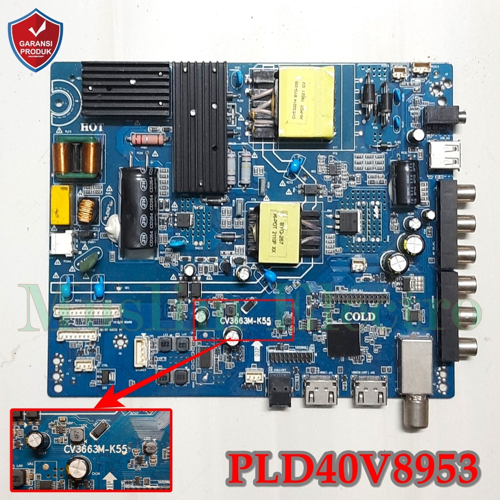 Mainboard TV LED Polytron PLD40V8953 40V8953