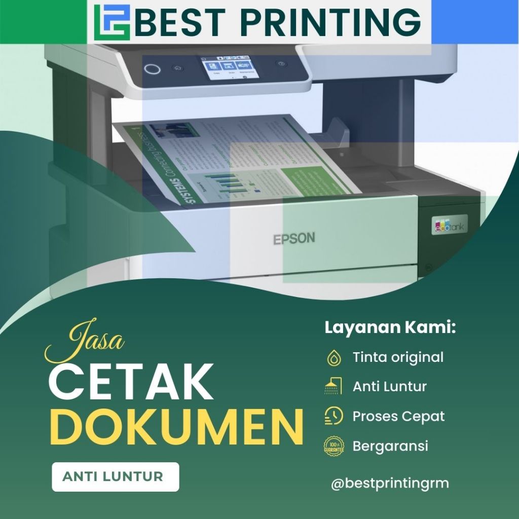 

Jasa Print / Jasa cetak Hitam putih hvs 80 gsm ANTI LUNTUR, Pakai Printer InkJet Tinta Cair Pikmen Tidak Pudar dan luntur, Bergaransi, cocok untuk skripsi , worksheet, makalah, dokumen, artikel, tugas, karya ilmiah