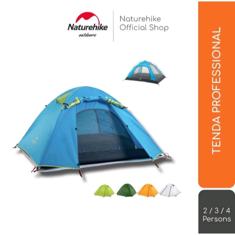 naturehike tenda profesional 2/3/4 person 210T/ camping dome ultralight double layer 2P, 3P, 4P