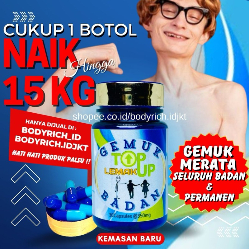 TOP UP LEMAK Obat Gemuk Penggemuk badan Suplemen Penggemuk Penambah Nafsu Makan Ampuh Permanen 1