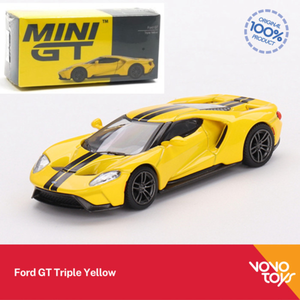 Jual MiniGT 613 Ford GT Triple Yellow Mini GT Diskon