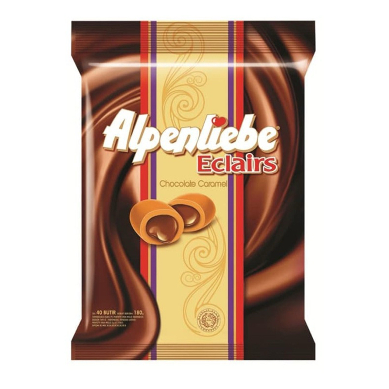 

Alpenliebe Eclairs Chocolate Caramel 144 g permen