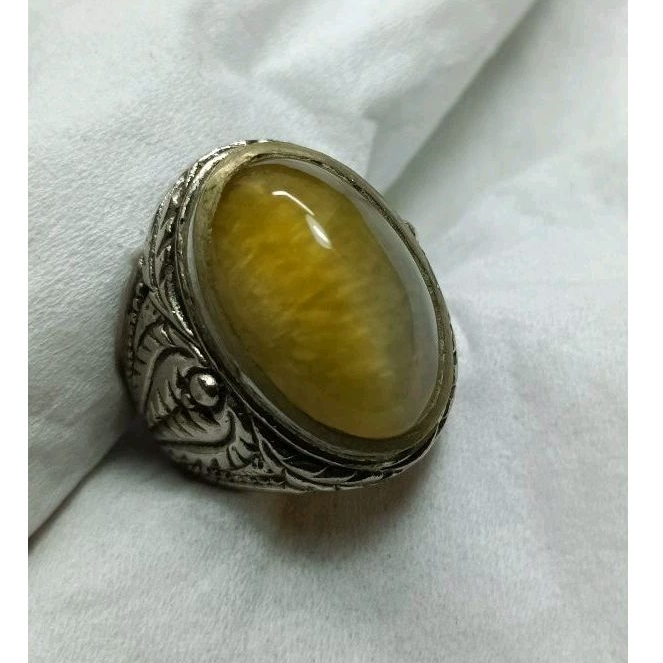cincin Batu akik pandan madu sisik betik original
