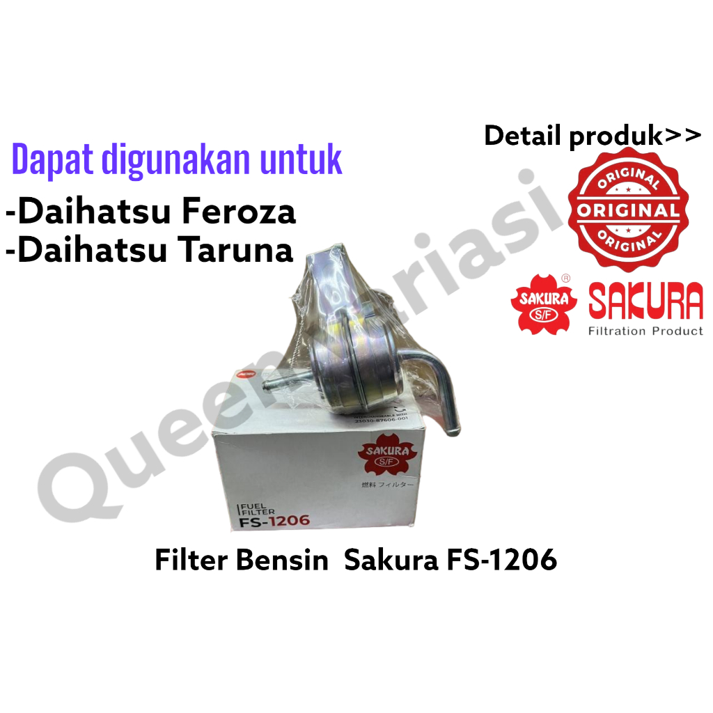 FILTER BENSIN MOBIL FEROZA / TARUNA (BESI) SAKURA FS-1206
