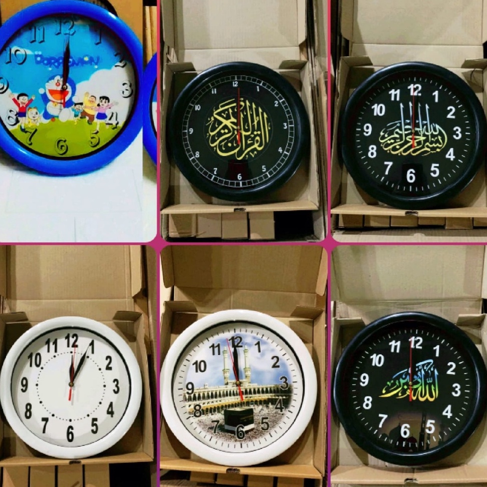 Model Baru JAM DINDING POLOS KARAKTER 28CM  JAM DINDING RUMAH  JAM DINDING 28CM JAM DINDING MURAH