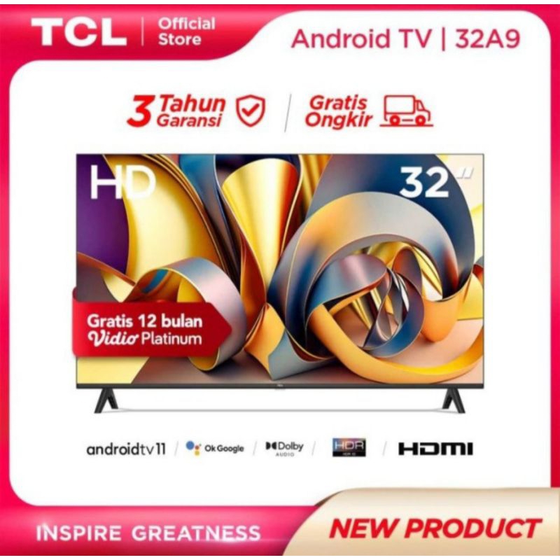 TCL 32A9 ANDROID TV 32 INCH android 11 SMART TV DIGITAL 32" TCL A9 32