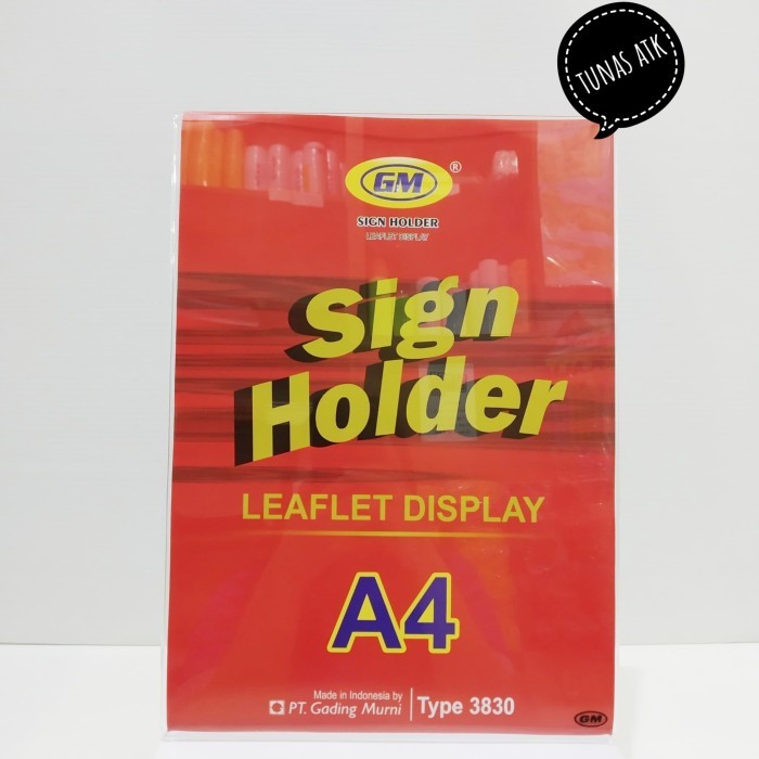 

SIGN HOLDER GM A4 BENTUK-L 3830