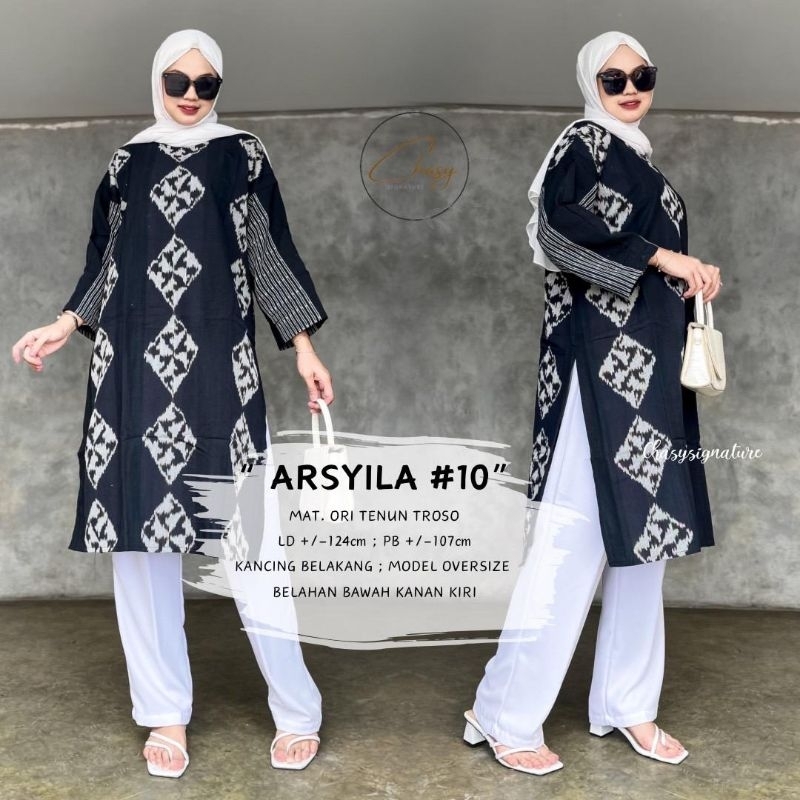 Batik Wanita Dress Tunik Tenun Arsyila Tenun Troso Batik Kerja Batik Kuliah Batik Kantoran Batik Mod