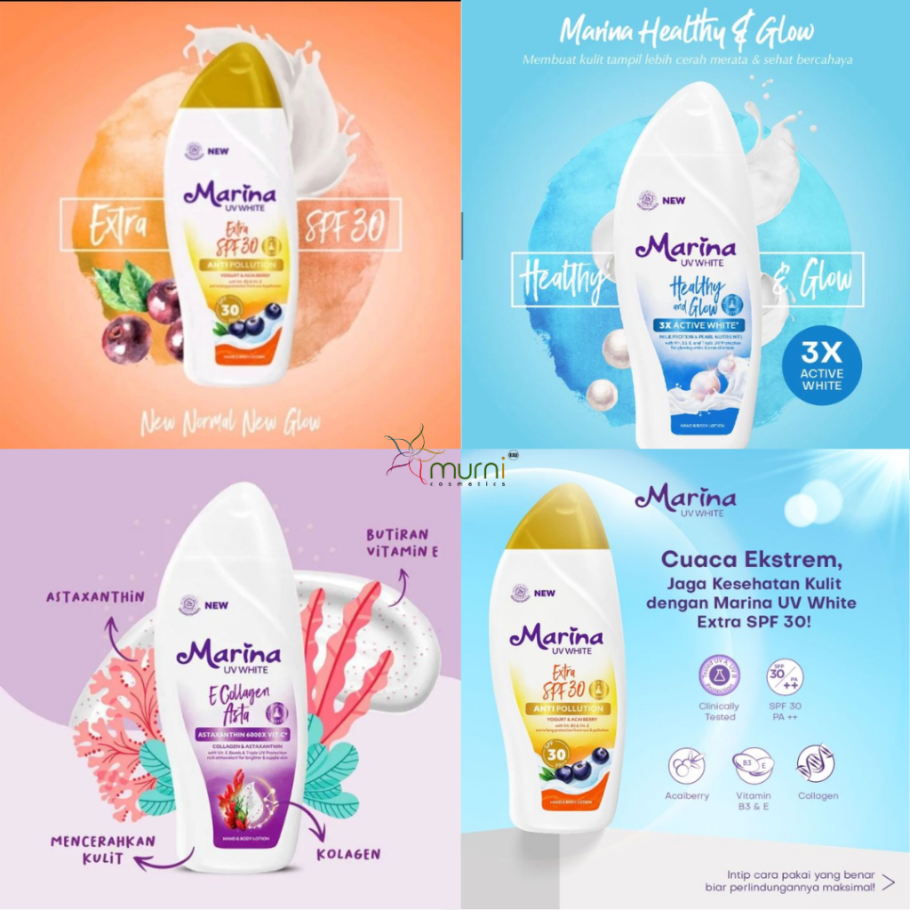 MARINA UV WHITE  HAND BODY LOTION KECIL