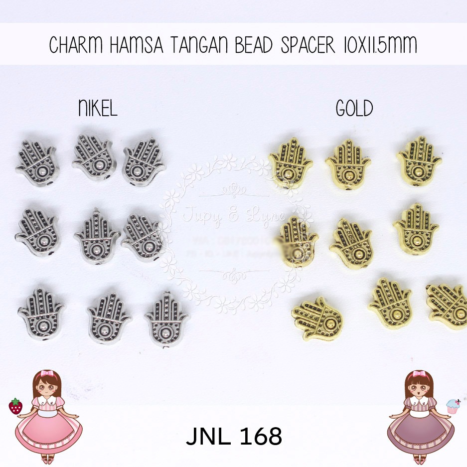 Code 168 Charm hamsa tangan hamsa hand beads spacer per 1 buah