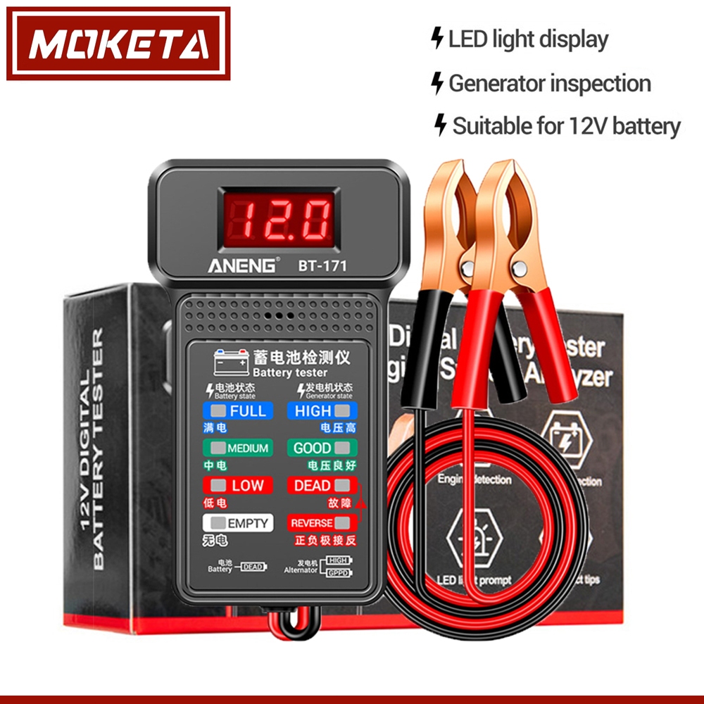 Aneng BT171 Penguji Baterai Mobil 12V Alat Pemindai Tes