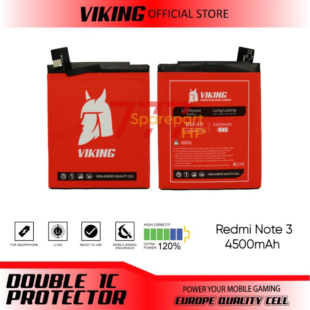 Baterai Double Power Viking BM-46 / BM46 / Xiaomi Redmi Note 3 / Note 3 Pro / 2015116 / 2015161 - Ba