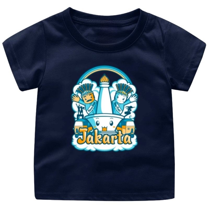 Baju kaos MONAS JAKARTA Cowok-Cewek 1-13Tahun Dan Dewasa