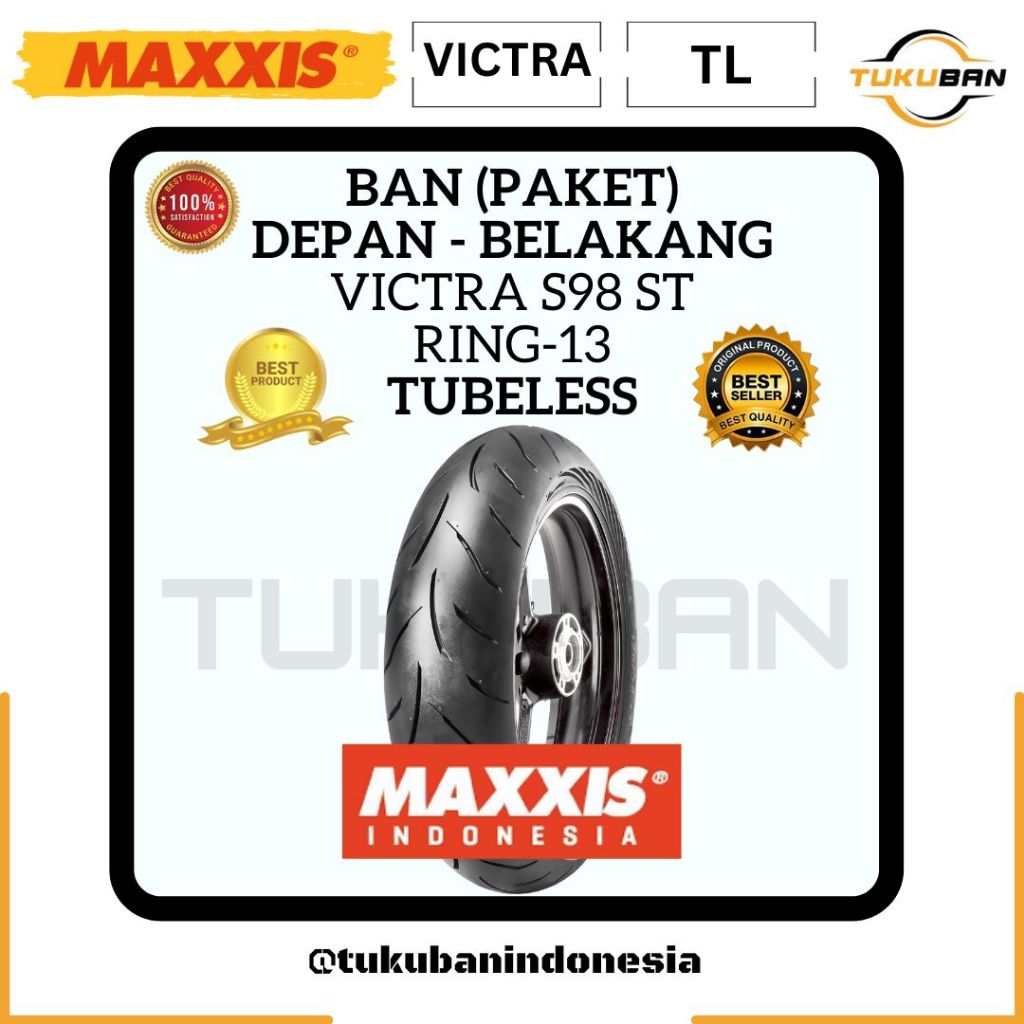PAKET BAN MOTOR MAXXIS VICTRA UNTUK YAMAHA NMAX 120/70-13 140/70-13 Tubeless Terbaru Paket Depan Bel