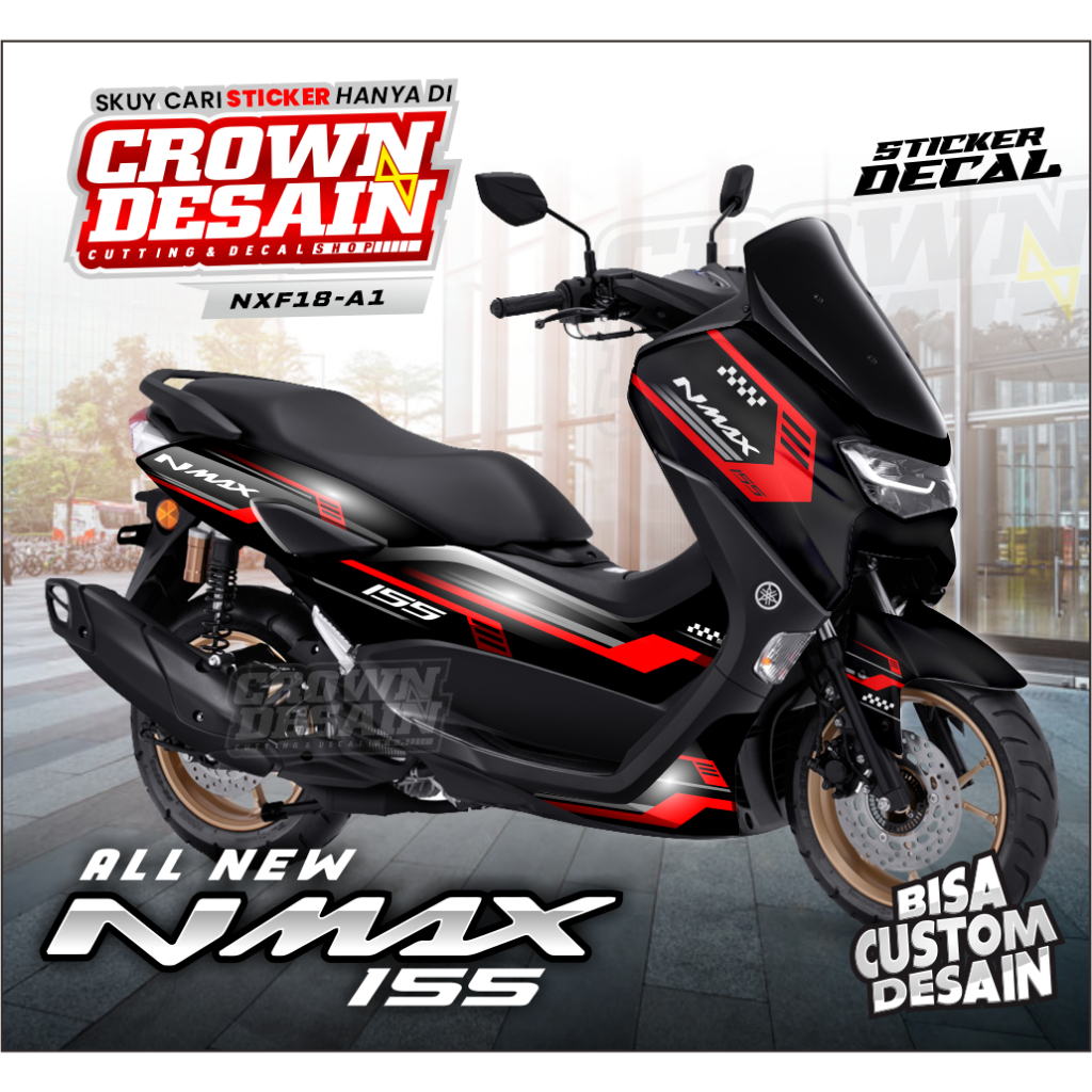 Decal Stiker Motor Decal Nmax 2020 Variasi  Full Body - Striping Lis Body Motor Yamaha NMAX NEW 2021
