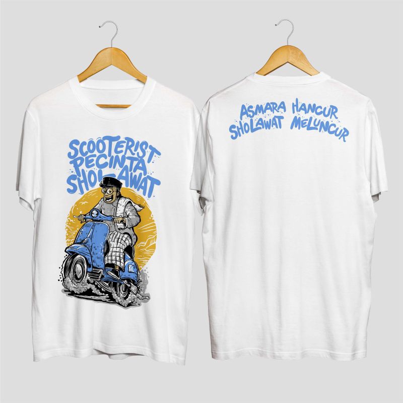 Scooterist pecinta sholawat santri kaos kyai santri vesla santri bedal santri pondok nderek kyai