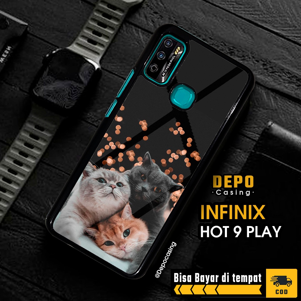 Case Infinix Hot 9 Play Casing Infinix Hot 9 Play Casing Depo Casing [MEOW] Case Glossy Case Aesthet