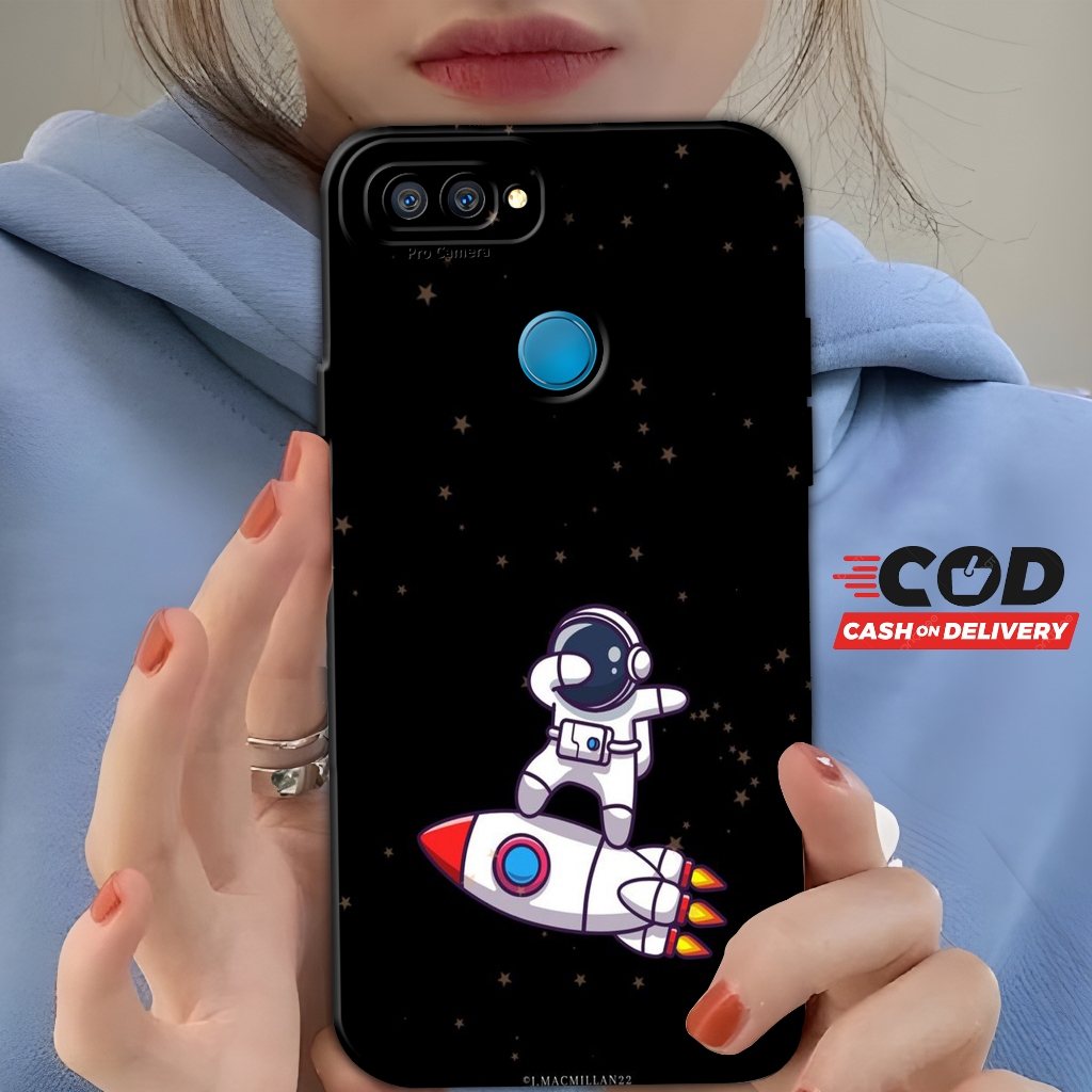 {ALD05} Soft Case Oppo A5S A7 A12 A11K - Fashion Case Motif Astronot  - Softcase Pro Camera Oppo - C