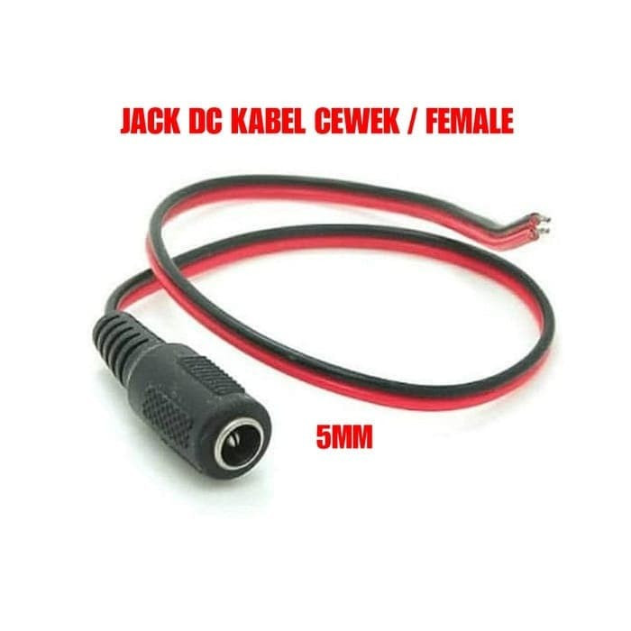 Socket DC Kabel 2.1x5.5mm female Socket DC 2.1 x 5.5mm Soket dc Wire jack dc