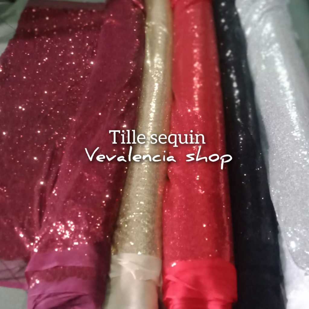 Kain Sequin seribu payet/kain sequin meteran