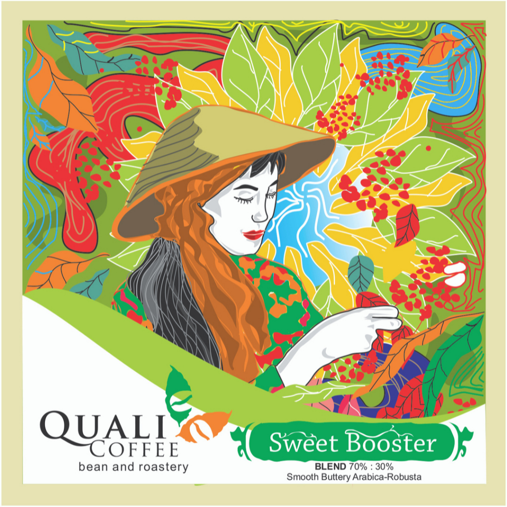 

Kopi Sweet Booster Blend 1 Kg (70% Arabica - 30% Robusta Espresso Blend) by Quali Coffee