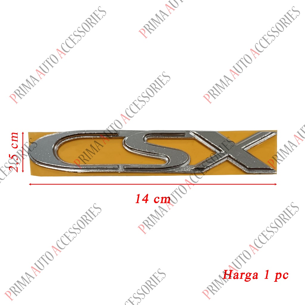 Emblem Bagasi Tulisan CSX Mobil Taruna Original Chrome