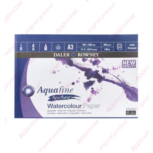 

Kertas Watercolour Daler Rowney Aquafine Cold Pressed A3 403660300 - PAD