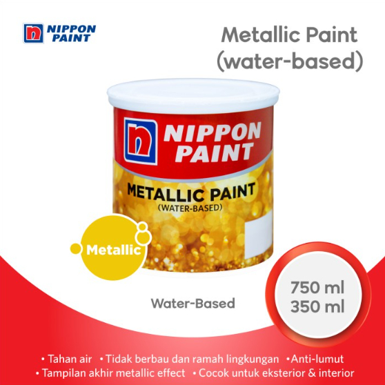 CAT EMAS METALIK TEMBOK DINDING 1KG 750ml Nippon CAT PLAFON LIST DEKORATIF GYPSUM