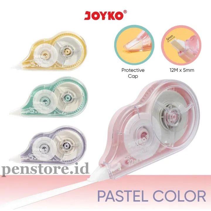 

(PCS) Pita Koreksi Correction Tape Joyko CT-522PTL Pastel Color
