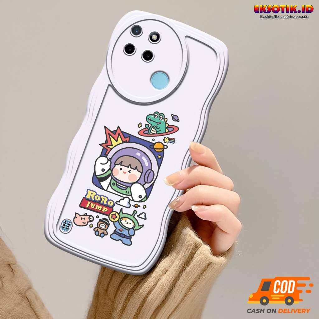 Case Realme C21Y Gelombang - Casing Realme C21Y  - Silikon Realme C21Y  - Softcase Realme C21Y  - Ke