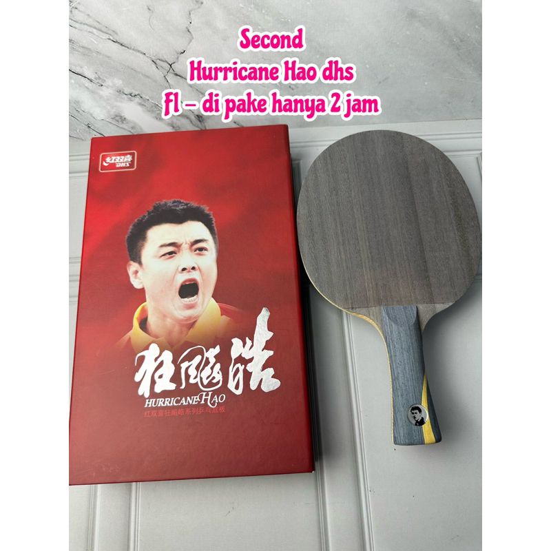 PROMO SECOND KAYU BLADE BAT BET TENIS MEJA PINGPONG HURRICANE HAO DHS FL ORIGINAL MADE IN CHINA