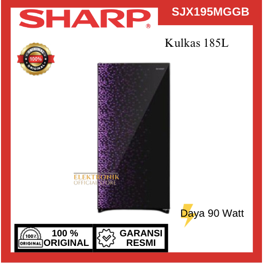 SHARP KULKAS 1 PINTU SJX195MGGB128L/SJX-195MGGB/SJX 195MGGB/SHARP KULKAS 1 PINTU/SHARP KULKAS LOW WA