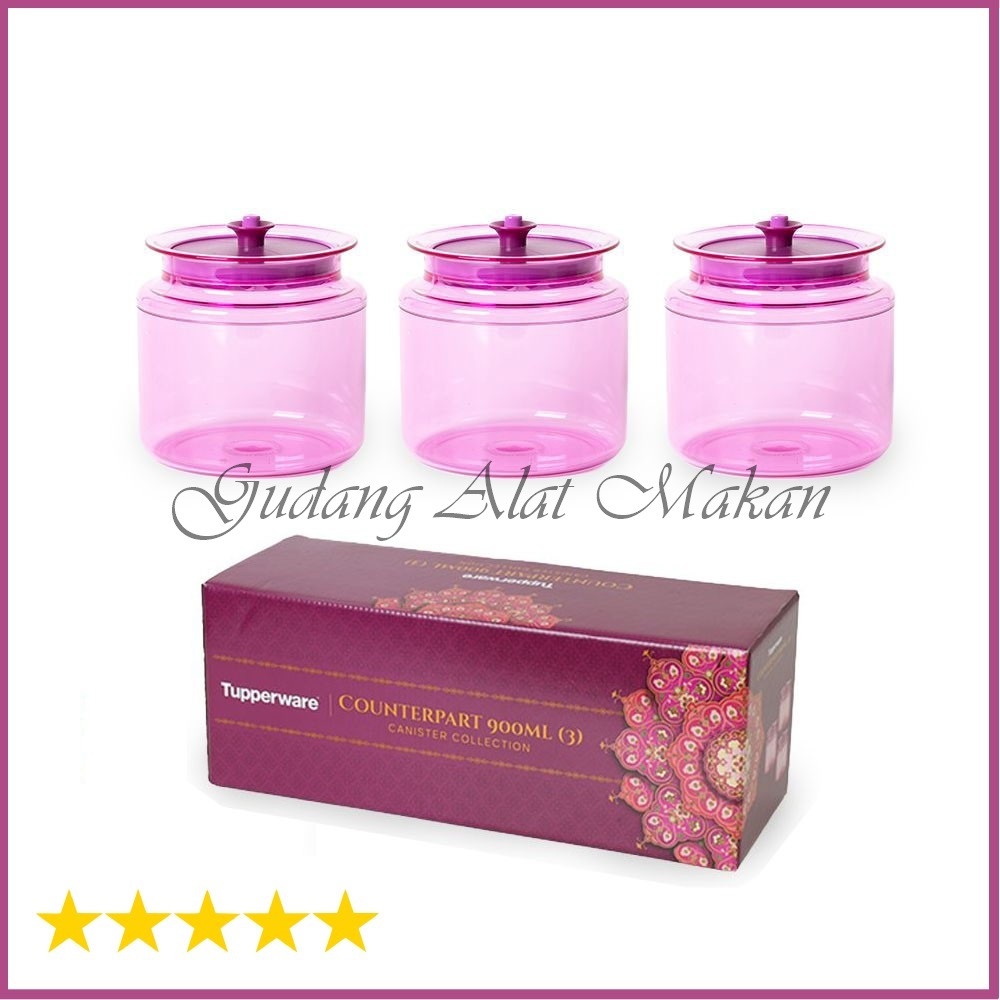 TUPPERWARE Advanced Counterpart 1.3L UNGU 2PCS toples kue mewah // Counterpart 900ml // Counterpart 