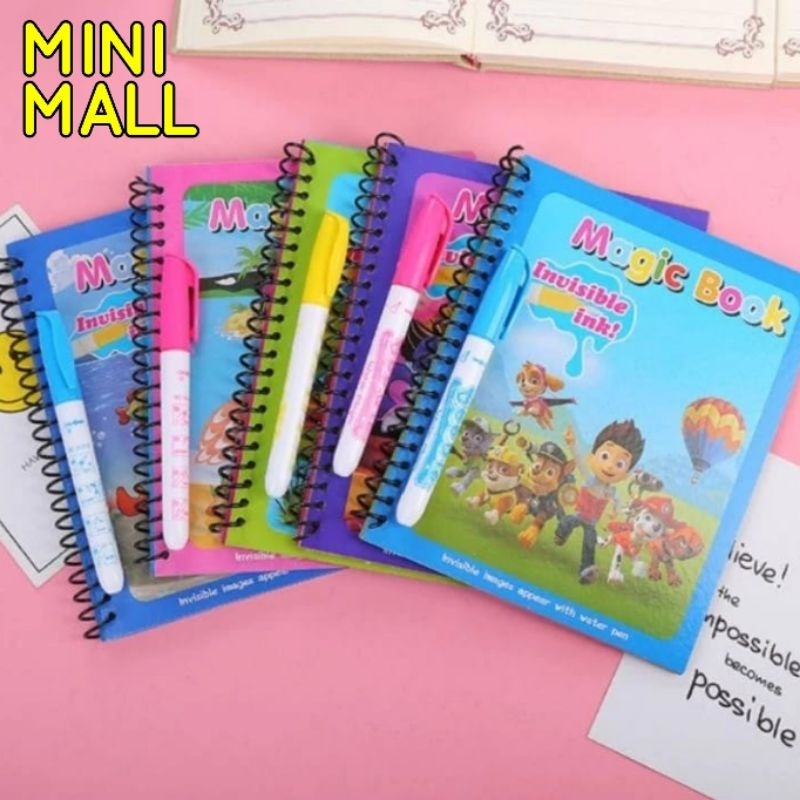 

Magic Book Invisible Ink Buku Gambar Buku Mewarnai Magic water Coloring Book Mainan Edukasi Anak B5