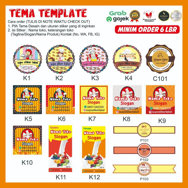 

CETAK STIKER PRODUK / STIKER MAKANAN / STIKER KEMASAN STIKER KUE