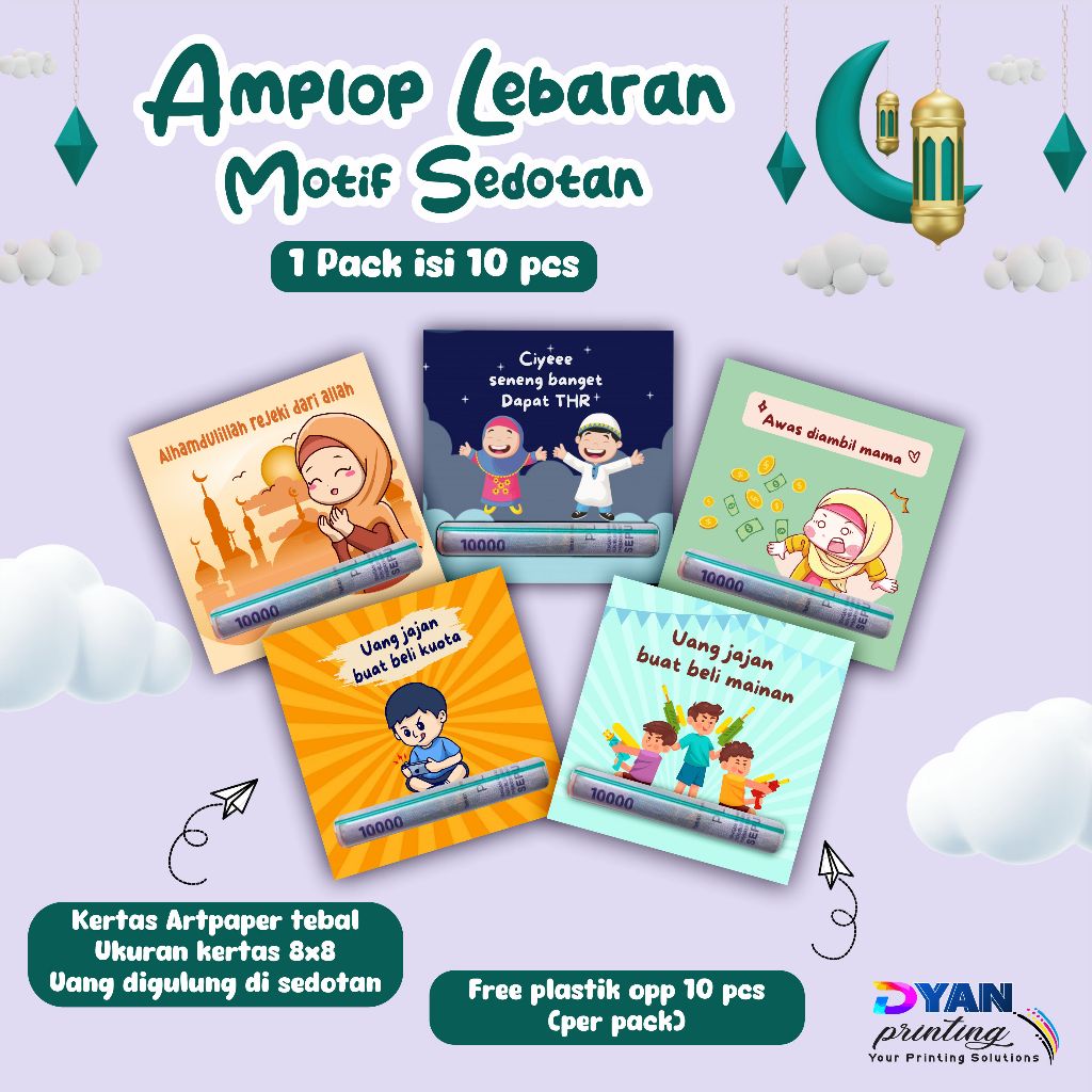 

1 PACK ISI 10 PCS AMPLOP SEDOTAN FREE PLASTIK OPP