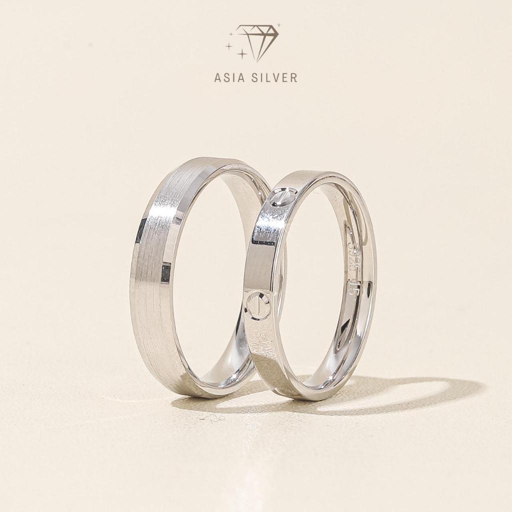 Cincin Couple Perak Silver 925 Tunangan Nikah Kawin Wedding Ring | Cincin Wanita / Pria Perak Silver