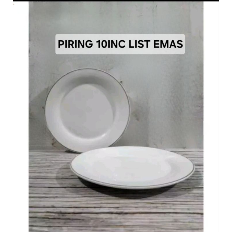Piring Ceper Keramik Putih Polos 10 inc