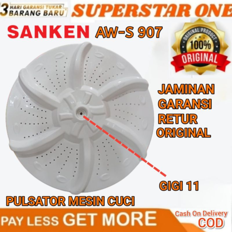 Pulsator 36-37cm mesin cuci Sanken Gerigi 11 AW-S 907