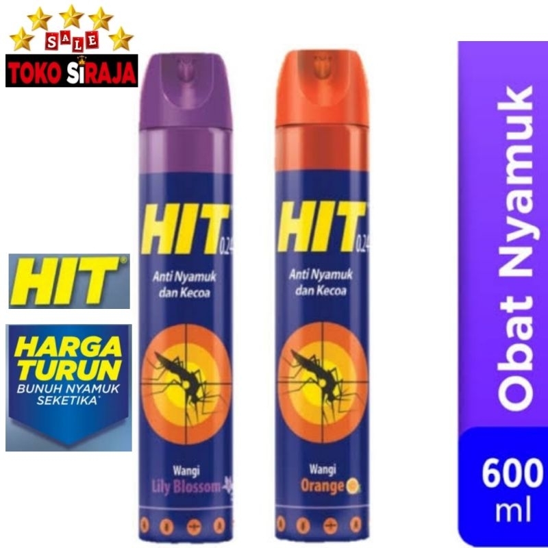 HIT AEROSOL 600 ML + 75 ML  / OBAT NYAMUK SPRAY HIT SEMPROT