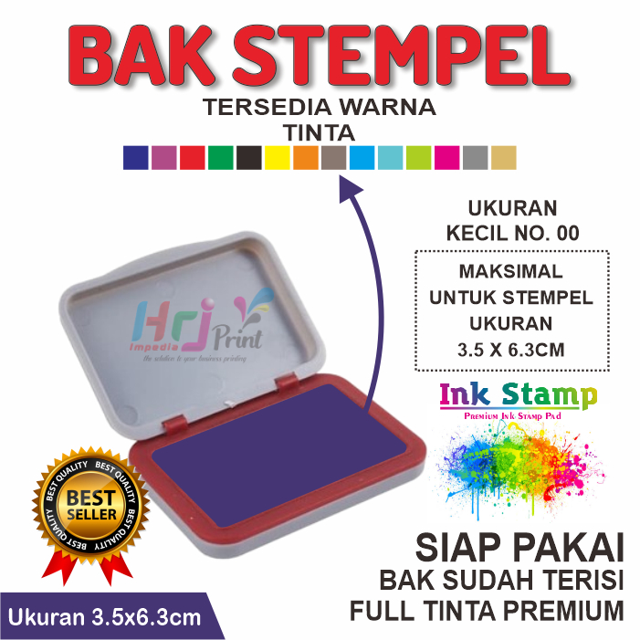 

Bak stempel kecil terisi full tinta premium | Bak stempel joyko No.00 | Stamp pad Bak Stempel No.00 Joyko