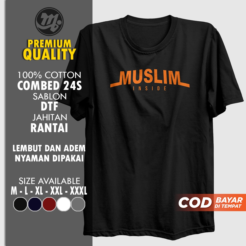 Baju Kaos Dakwah Islami Pria Wanita Tawheed Hijrah Distro Murah Muslim Inside Santri Islamic Jumbo K