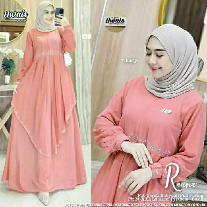 DRESS KONDANGAN TERBARU RAUNA DRESS  / GROSIR BUSANA SURABAYA / TERMURAH / TERLARIS / COD BAYAR DITE