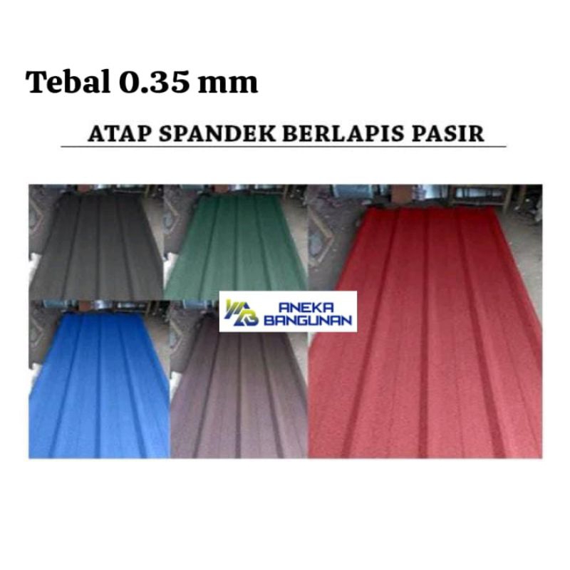 Atap Spandek Pasir (tebal 0.35) panjang 3, 4, 5 dan 6 meter