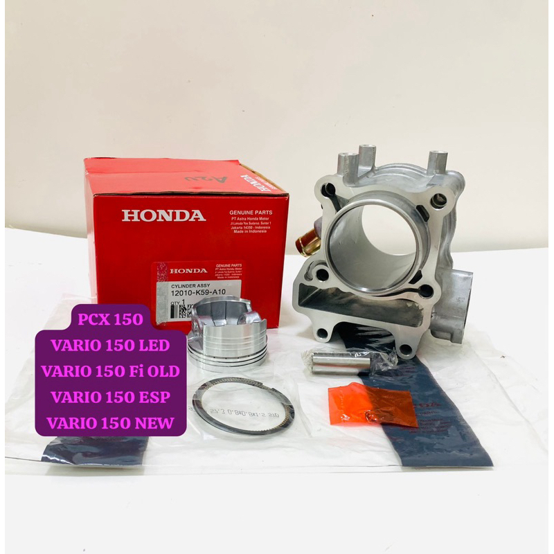 BLOK SEHER SILINDER PCX 150 VARIO 150 LED VARIO 150 Fi OLD VARIO 150 ESP NEW HONDA K59 K36 SET PISTO