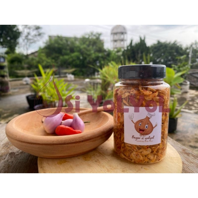 

BAGOR SI YOLYOL PEDAS makanan ringan / asli 100% bawang merah tanpa dicampur tepung snack viral cemilan gurih Bawang Goreng